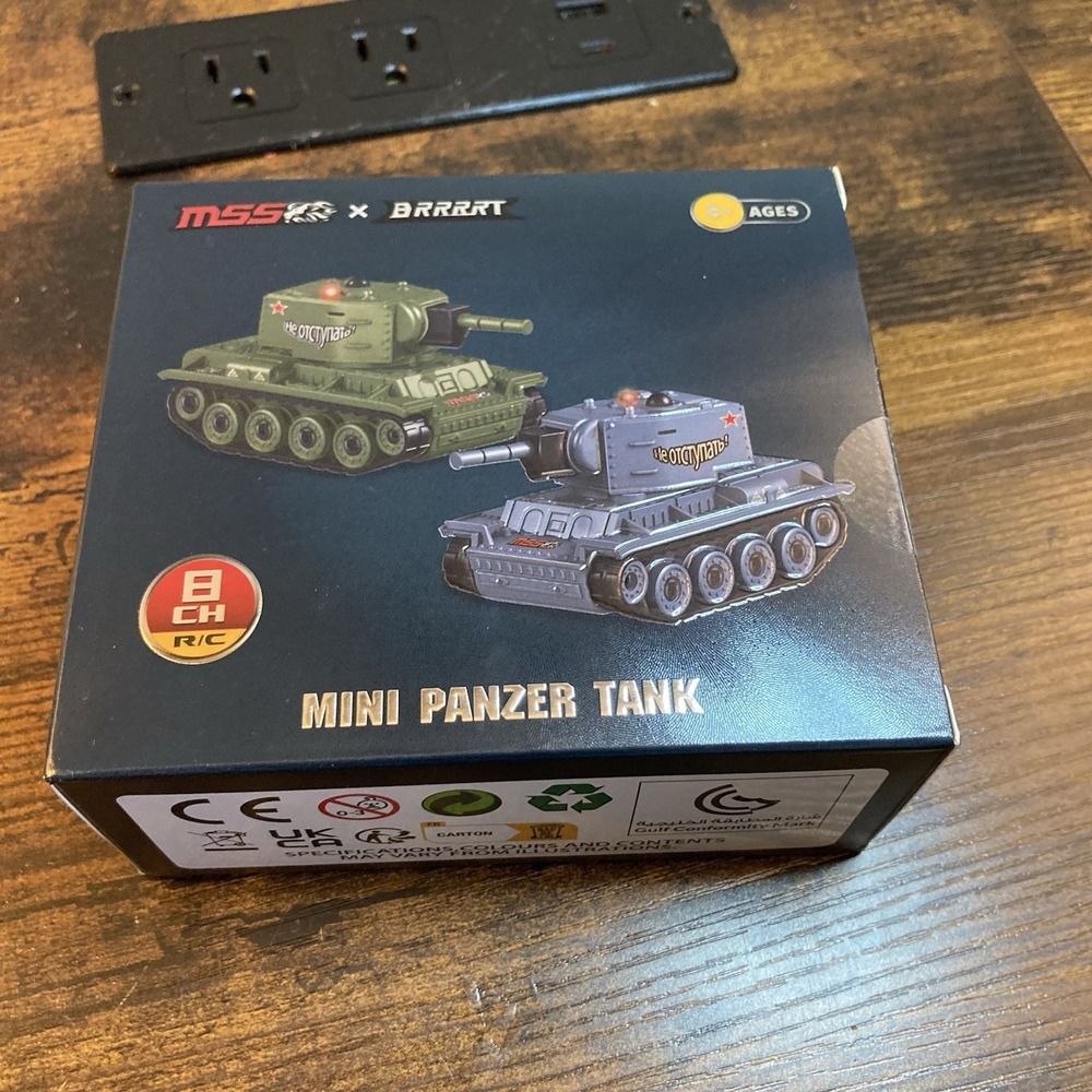 Mini Panzer Tank 1:64 RC MS BRRRRT Soviet Captured WW2 Style Gray Toy